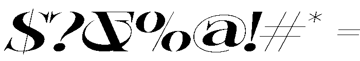 Sherlock SemBd UltExp Slant Font OTHER CHARS