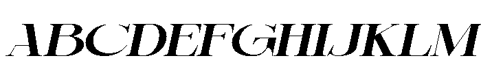 Sherlock SemBd UltExp Slant Font UPPERCASE