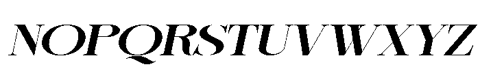 Sherlock SemBd UltExp Slant Font UPPERCASE