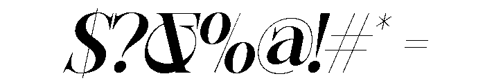 Sherlock Semi Bold Slanted Font OTHER CHARS