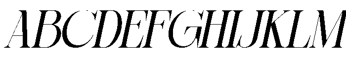 Sherlock Semi Condensed Slanted Font UPPERCASE
