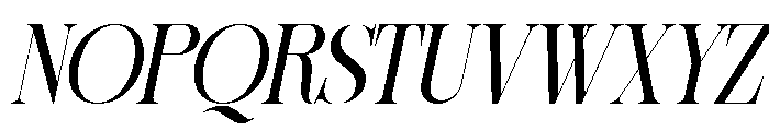 Sherlock Semi Condensed Slanted Font UPPERCASE