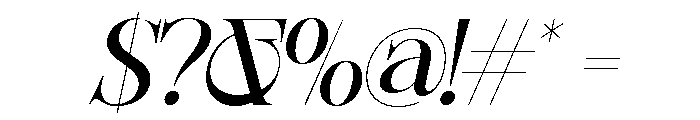Sherlock Semi Expanded Slanted Font OTHER CHARS