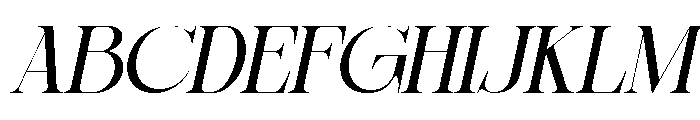 Sherlock Semi Expanded Slanted Font UPPERCASE