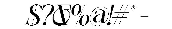 Sherlock Slanted Font OTHER CHARS