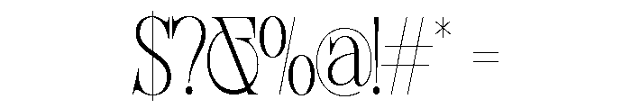 Sherlock Thin Condensed Font OTHER CHARS