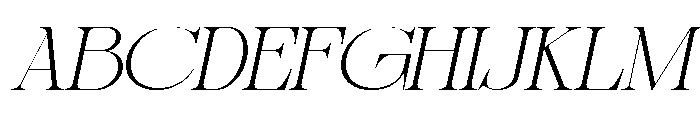 Sherlock Thin ExtExp Slant Font UPPERCASE