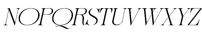 Sherlock Thin ExtExp Slant Font UPPERCASE