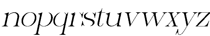 Sherlock Thin ExtExp Slant Font LOWERCASE
