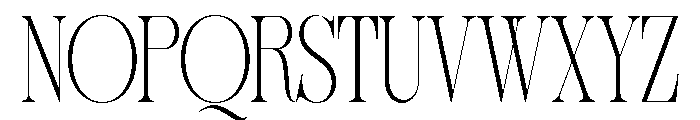 Sherlock Thin Extra Condensed Font UPPERCASE