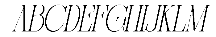 Sherlock Thin ExtraCond Slant Font UPPERCASE