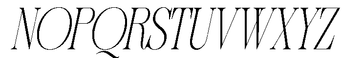 Sherlock Thin ExtraCond Slant Font UPPERCASE