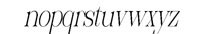 Sherlock Thin ExtraCond Slant Font LOWERCASE