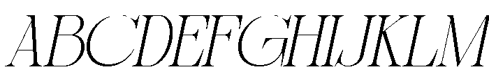 Sherlock Thin SemExp Slant Font UPPERCASE