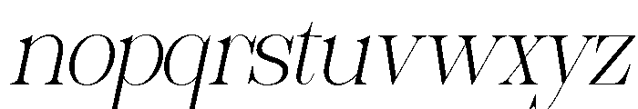 Sherlock Thin SemExp Slant Font LOWERCASE