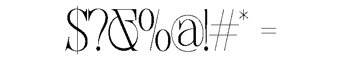 Sherlock Thin Semi Condensed Font OTHER CHARS
