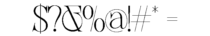 Sherlock Thin Semi Expanded Font OTHER CHARS