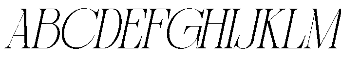 Sherlock Thin SemiCond Slant Font UPPERCASE