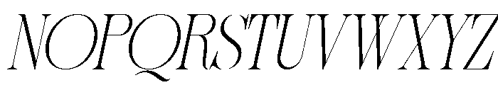 Sherlock Thin SemiCond Slant Font UPPERCASE