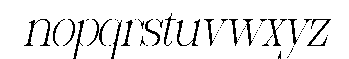 Sherlock Thin SemiCond Slant Font LOWERCASE