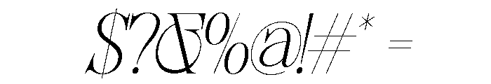 Sherlock Thin Slanted Font OTHER CHARS