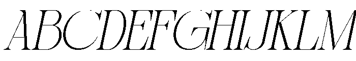 Sherlock Thin Slanted Font UPPERCASE