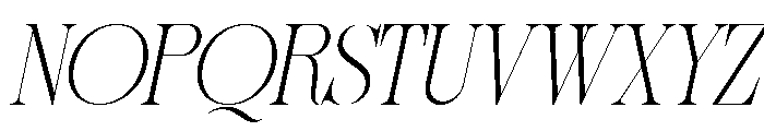 Sherlock Thin Slanted Font UPPERCASE