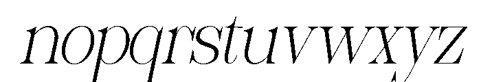 Sherlock Thin Slanted Font LOWERCASE