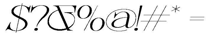 Sherlock Thin UltExp Slant Font OTHER CHARS