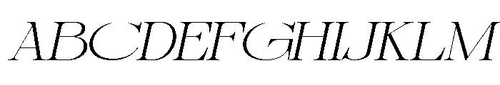 Sherlock Thin UltExp Slant Font UPPERCASE