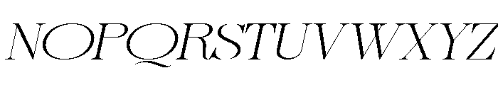 Sherlock Thin UltExp Slant Font UPPERCASE