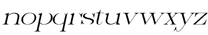 Sherlock Thin UltExp Slant Font LOWERCASE