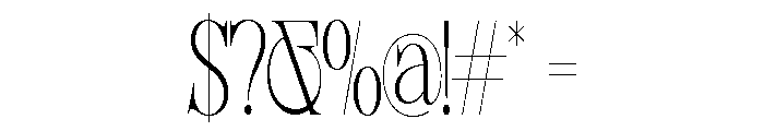 Sherlock Thin Ultra Condensed Font OTHER CHARS