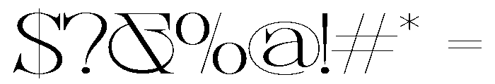 Sherlock Thin Ultra Expanded Font OTHER CHARS