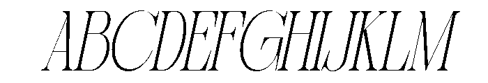 Sherlock Thin UltraCond Slant Font UPPERCASE