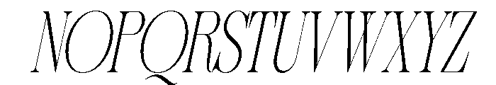 Sherlock Thin UltraCond Slant Font UPPERCASE
