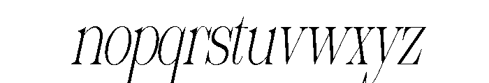 Sherlock Thin UltraCond Slant Font LOWERCASE