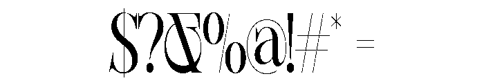 Sherlock Ultra Condensed Font OTHER CHARS