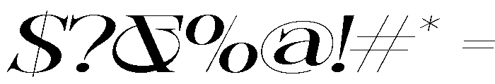 Sherlock Ultra Expanded Slanted Font OTHER CHARS