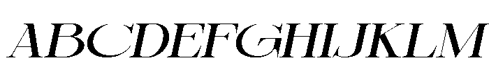 Sherlock Ultra Expanded Slanted Font UPPERCASE