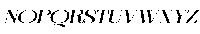 Sherlock Ultra Expanded Slanted Font UPPERCASE