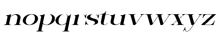 Sherlock Ultra Expanded Slanted Font LOWERCASE