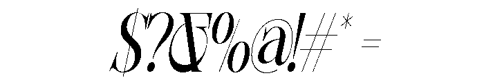 Sherlock UltraCond Slant Font OTHER CHARS