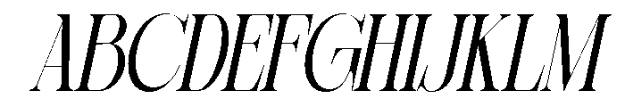 Sherlock UltraCond Slant Font UPPERCASE
