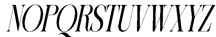 Sherlock UltraCond Slant Font UPPERCASE