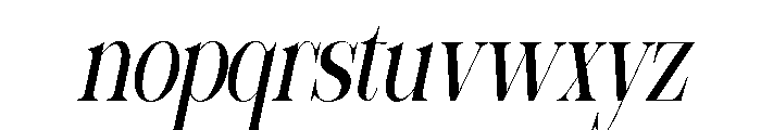 Sherlock UltraCond Slant Font LOWERCASE