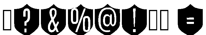 Shield Block Regular Font OTHER CHARS