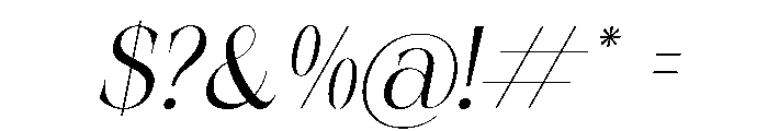 Shine Heels Italic Font OTHER CHARS