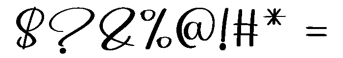 Shining Sparkling Font OTHER CHARS