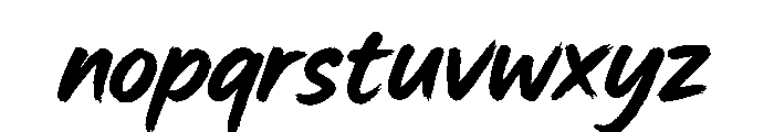 Shinzoku Brush Font Font LOWERCASE